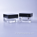 frascos de creme branco brilhantes recipientes vazios para embalagem de cuidados com a pele 50g